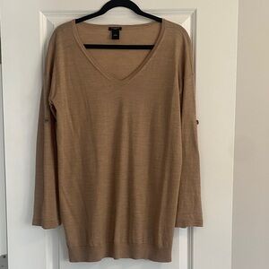Ann Taylor Camel Knit Sweater - 32% Merino Wool